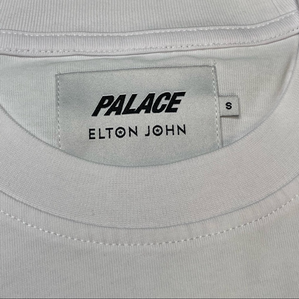 Palace Skateboards Elton John LA Dodgers Long Sleeve White Tee Shirt Mens Small - Picture 7 of 9